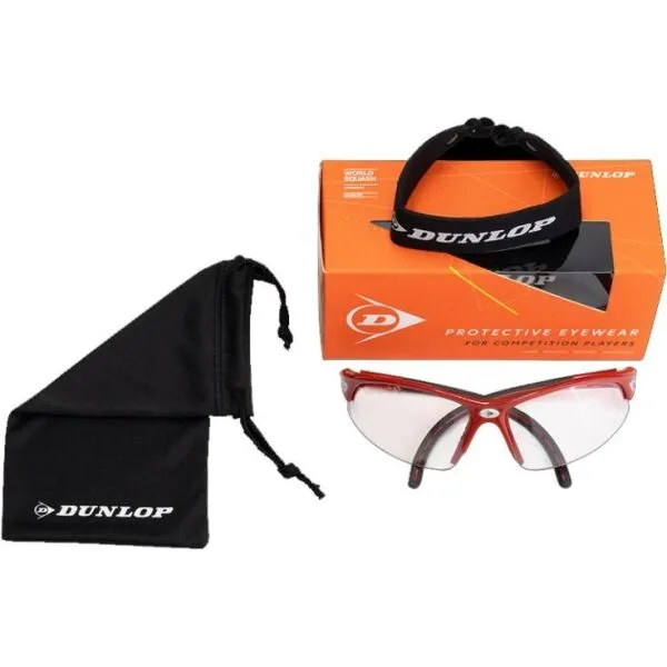 Dunlop COMPETITION Okuliare na squash, červená, veľkosť
