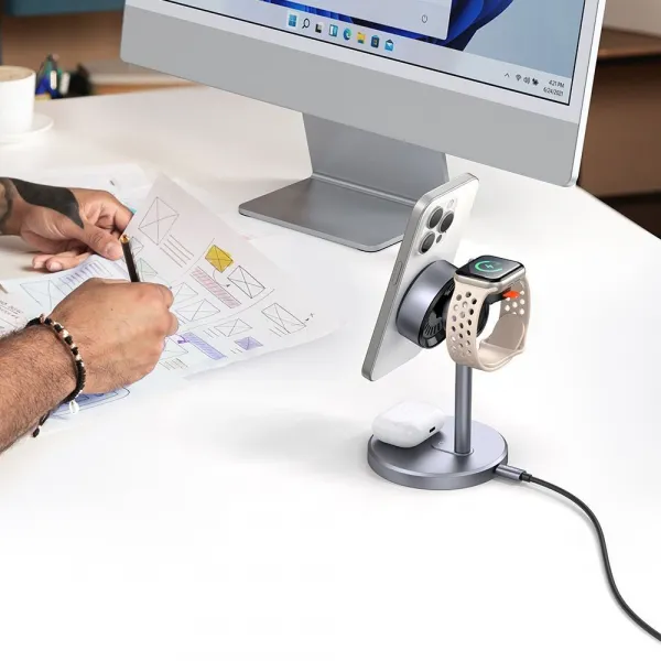 Mcdodo Bezdrôtová nabíjacia stanica (CH-2462) pre Apple, 22,5 W, Qi2, čierna