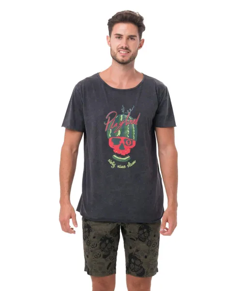 Pánske tričko 69SLAM MELON RIDER GREY (MTBNRR-BS) M