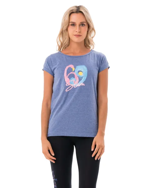 Dámske tričko 69SLAM FLAMINGO WAVE BLUE MELANGE ELISA (GTKFWE-BN) S
