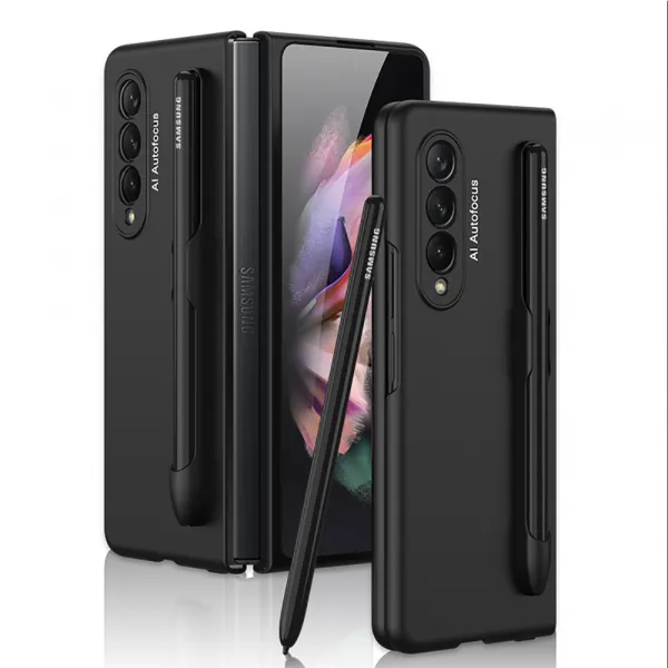GKK PEN Plastový kryt s držiakom na pero Samsung Galaxy Z Fold 3 5G čierny