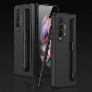 GKK PEN Plastový kryt s držiakom na pero Samsung Galaxy Z Fold 3 5G čierny