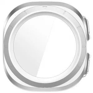 PC FULL COVER Plastový kryt so sklom pre Samsung Galaxy Watch Ultra / Watch Ultra 2025 strieborný
