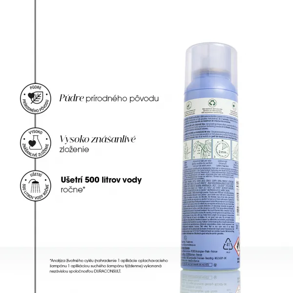 KLORANE Suchý šampón pre objem vlasov 150 ml