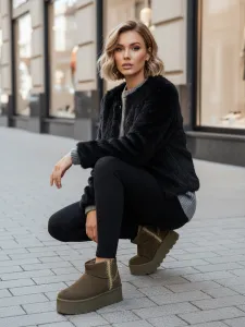 Dámske zimné členkové topánky