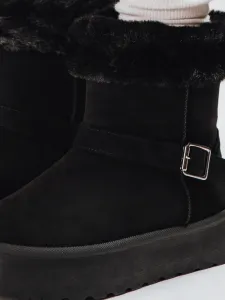 Čierne snehule s kožušinou