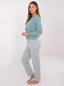 Dámske pyžamo v mätovej farbe