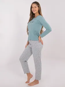 Dámske pyžamo v mätovej farbe