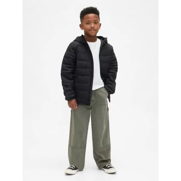 GAP V-FRCH LW LOGO PUFFER Chlapčenská bunda, čierna, veľkosť
