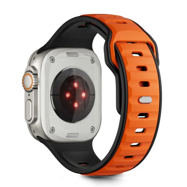 Tech-Protect Iconband Line remienok na Apple Watch 44/45/46/49mm, black/orange