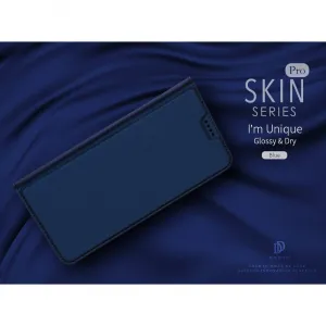 DUX DUCIS Skin Pro knižkové kožené puzdro na Huawei P Smart 2020, modré