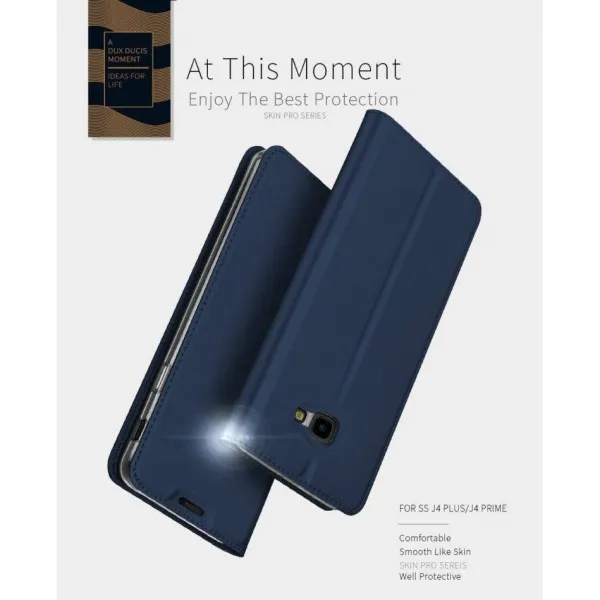 DUX DUCIS Skin Pro knižkové kožené puzdro na Huawei P Smart 2020, modré