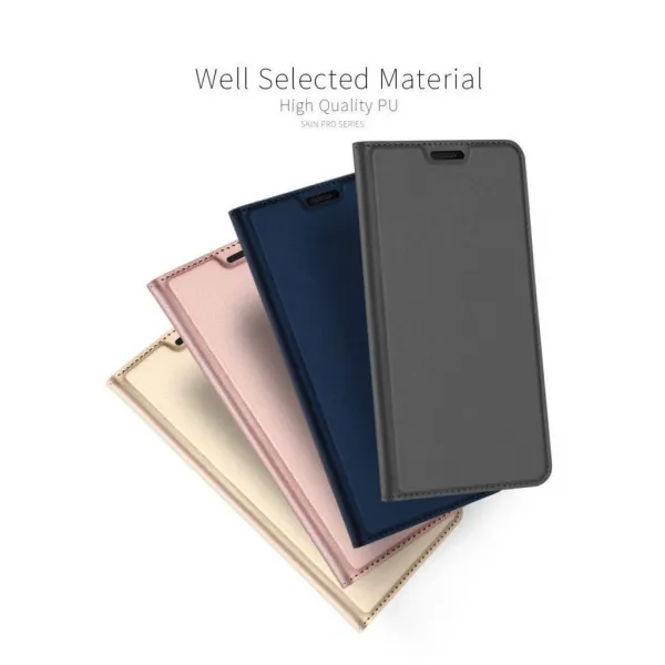 DUX DUCIS Skin Pro knižkové kožené puzdro na Huawei P Smart 2020, modré