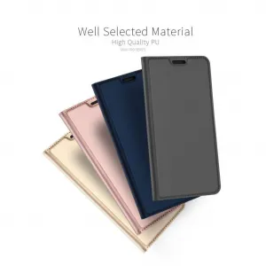 DUX DUCIS Skin Pro knižkové kožené puzdro na Huawei P Smart 2020, modré