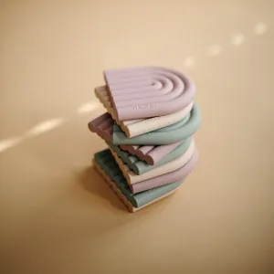 Mushie silikónové hryzatko Rainbow - Shifting Sand