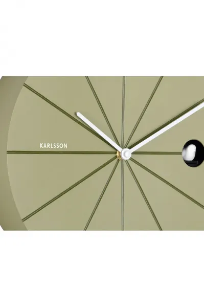 Nástenné hodiny s kukučkou Karlsson Destacado Cuckoo 28 cm zelená farba