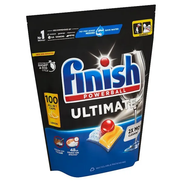 Finish Powerball Ultimate All in 1 Lemon kapsuly do umývačky riadu 100 ks 1290 g