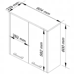 Ak furniture Skrinka do kúpeľne FIN 60 cm dub sonoma/biela
