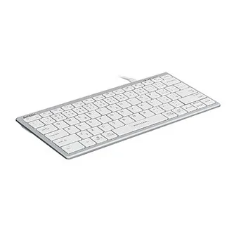 A4Tech FX51, Klávesnice CZ, bez numeriky, nízkoprofilová typ drátová (USB), bílá