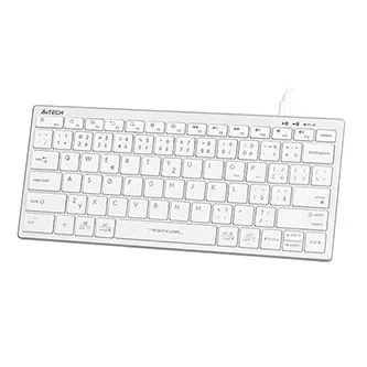 A4Tech FX51, Klávesnice CZ, bez numeriky, nízkoprofilová typ drátová (USB), bílá