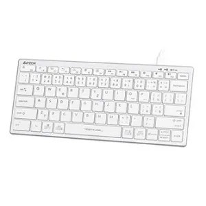 A4Tech FX51, Klávesnice CZ, bez numeriky, nízkoprofilová typ drátová (USB), bílá