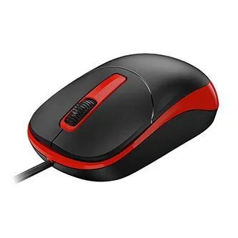 Myš drátová, Genius DX-123, černo-červená, optická, 1200DPI