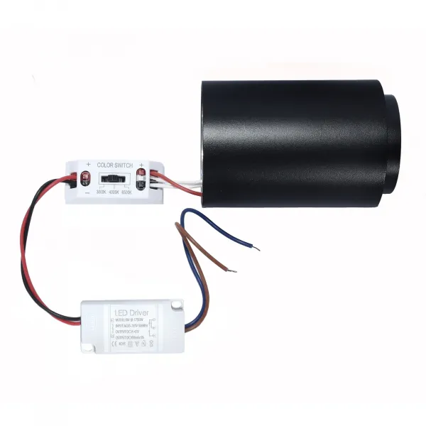 DECOREUM Prisadené LED svietidlo DABI PZE-930 CCT 3000-6000K 8W čierne