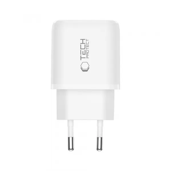 Tech-Protect NCA45W-GAN 2-portová sieťová nabíjačka PD45W / QC 3.0, biela
