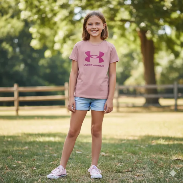 Dievčenské tričko s krátkym rukávom UNDER ARMOUR UA BIG LOGO SS