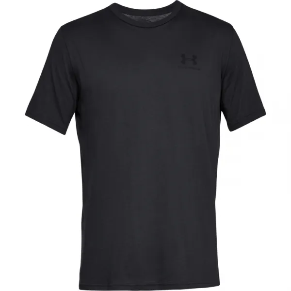 Pánske tréningové tričko s krátkym rukávom UNDER ARMOUR SPORTSTYLE LEFT CHEST SS-BLK