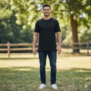 Pánske tréningové tričko s krátkym rukávom UNDER ARMOUR SPORTSTYLE LEFT CHEST SS-BLK