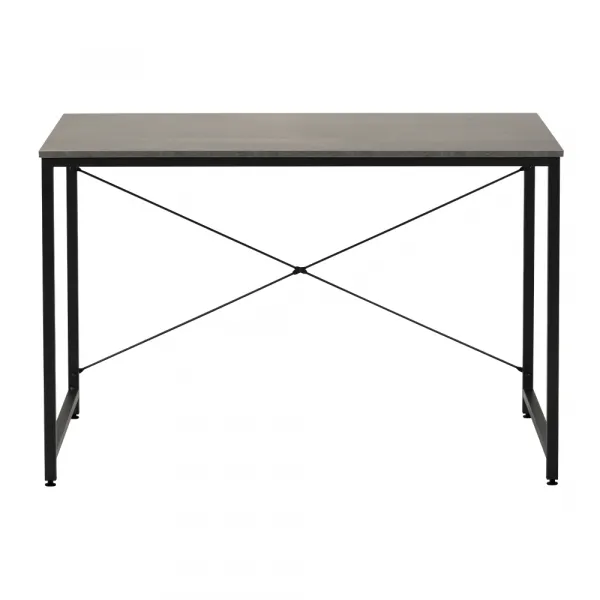 Písací stôl, betón/čierna, 120x60 cm, MELLORA