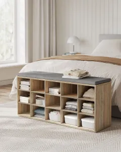 SONGMICS Botník Vasagle Endersen 105 cm svetlo hnedý/sivý