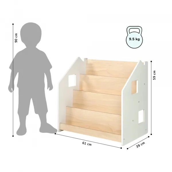 Montessori detská knižnica – biela