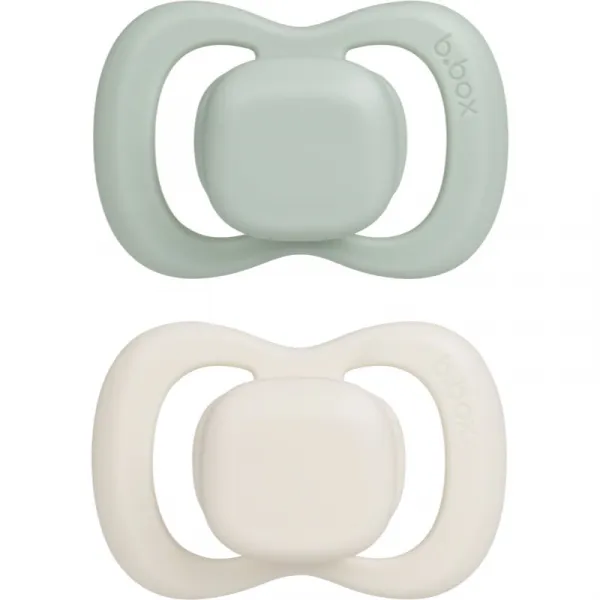 B.Box Silicone 0-6m cumlík Sage/Vanilla 2 ks