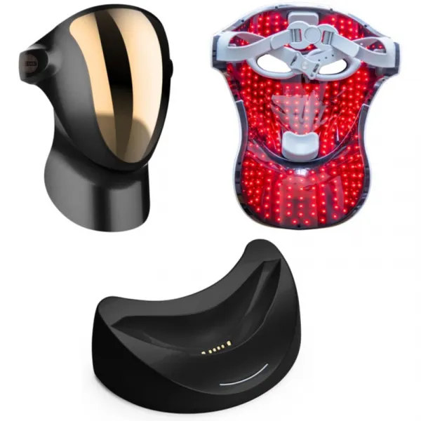 PALSAR7 Exclusive Set Professional LED Mask & Galvanic Iron set za zvýhodnenú cenu Black/Gold