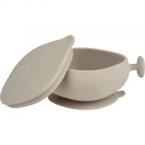 B.Box Silicone Bowl silikónová miska s viečkom Beige 300 ml