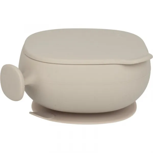 B.Box Silicone Bowl silikónová miska s viečkom Beige 300 ml