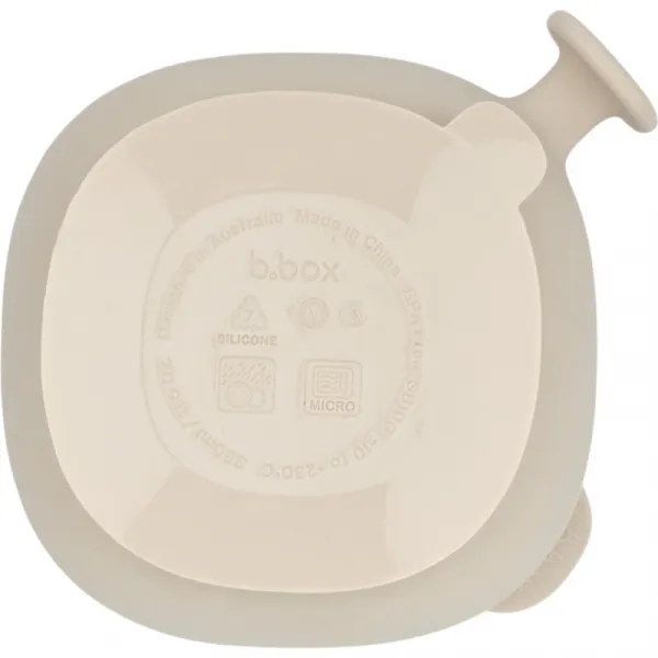 B.Box Silicone Bowl silikónová miska s viečkom Beige 300 ml