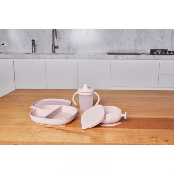 B.Box Silicone Bowl silikónová miska s viečkom Pink 300 ml