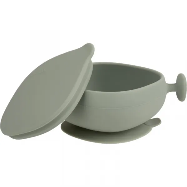 B.Box Silicone Bowl silikónová miska s viečkom Green 300 ml