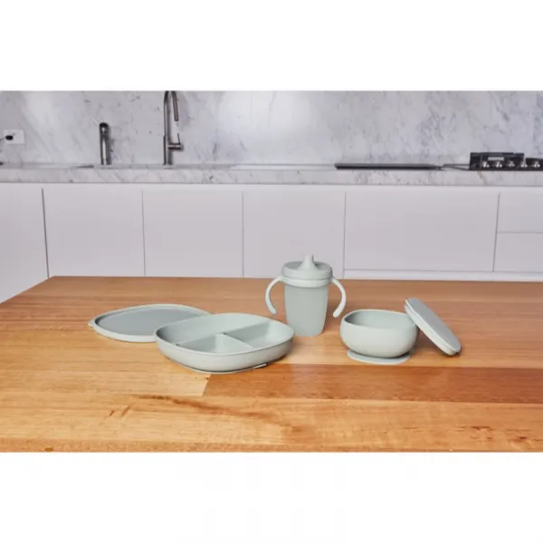 B.Box Silicone Bowl silikónová miska s viečkom Green 300 ml