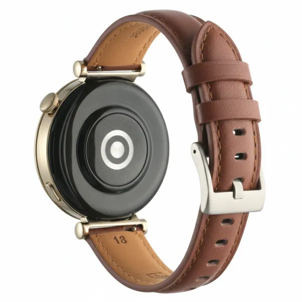 LEATHER Kožený remienok pre Huawei Watch GT 4 41mm ALL BROWN