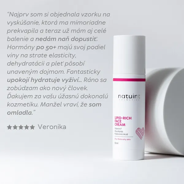 Natuint cosmetics - Výživný pleťový krém s lipidmi