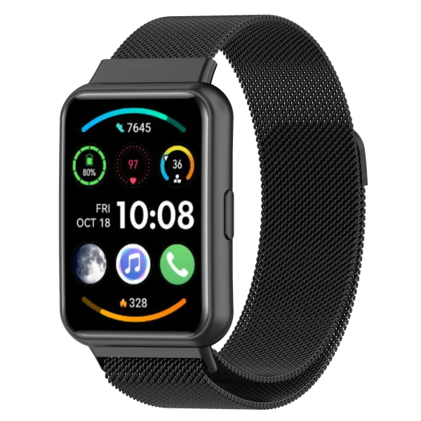Bstrap Milanese remienok na Huawei Watch Fit 2, black