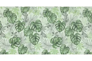 Kúpelňová penová rohož 266C Monstera