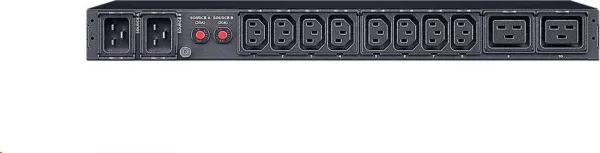 Cyber Power Systems CyberPower Rack ATS Metered, 1U, 16A, (8)C13 (2)C19, IEC-320 C20 (2)