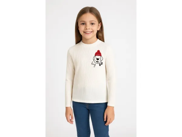 Fashionkids Dievčenský rebrovaný top  NATALKA Farba: Žltá, Veľkosť: 110