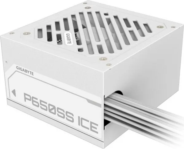 GIGABYTE zdroj P650SS ICE, 650W, 80+ Silver, 120mm, ATX 3.0, bílá
