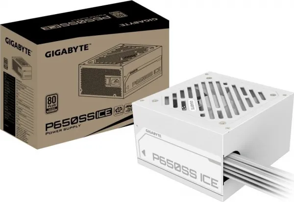 GIGABYTE zdroj P650SS ICE, 650W, 80+ Silver, 120mm, ATX 3.0, bílá